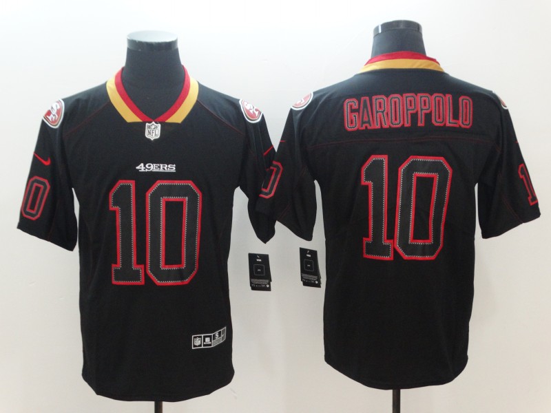 Men's San Francisco 49ers #10 Jimmy Garoppolo Black Jersey